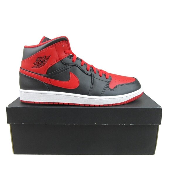 Jordan Other - Air Jordan 1 Mid Alternate Bred Sneakers Men's Size 13 Black Red NEW
